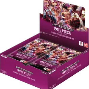 One Piece Card Game – Boîte 24 Boosters OP11 : A fist of divine speed (EN) One Piece Card Game – Boîte 24 Boosters OP11 : A fist of divine speed (EN)
