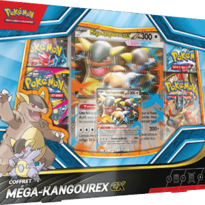 Pokémon – Coffret Méga Kangourex Ex (4 boosters) FR Pokémon – Coffret Méga Kangourex Ex (4 boosters) FR